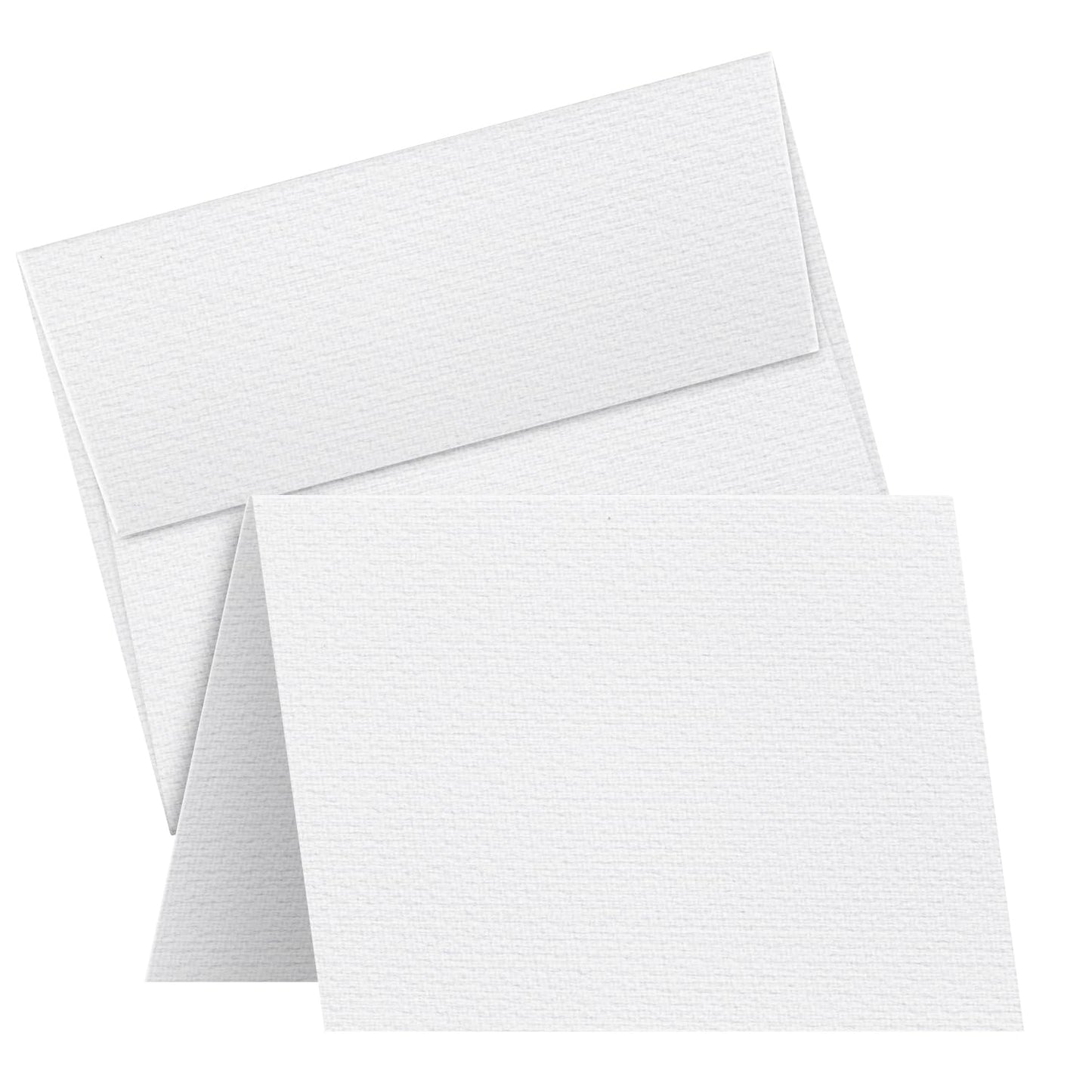 Linen Textured Greeting Cards – 4.25" x 5.5" Blank White Cardstock & Envelopes – Custom and DIY Cards for Business, Holidays, Baby Showers, Birthdays, Wedding Invitations, All Occasion – 25 per Pack