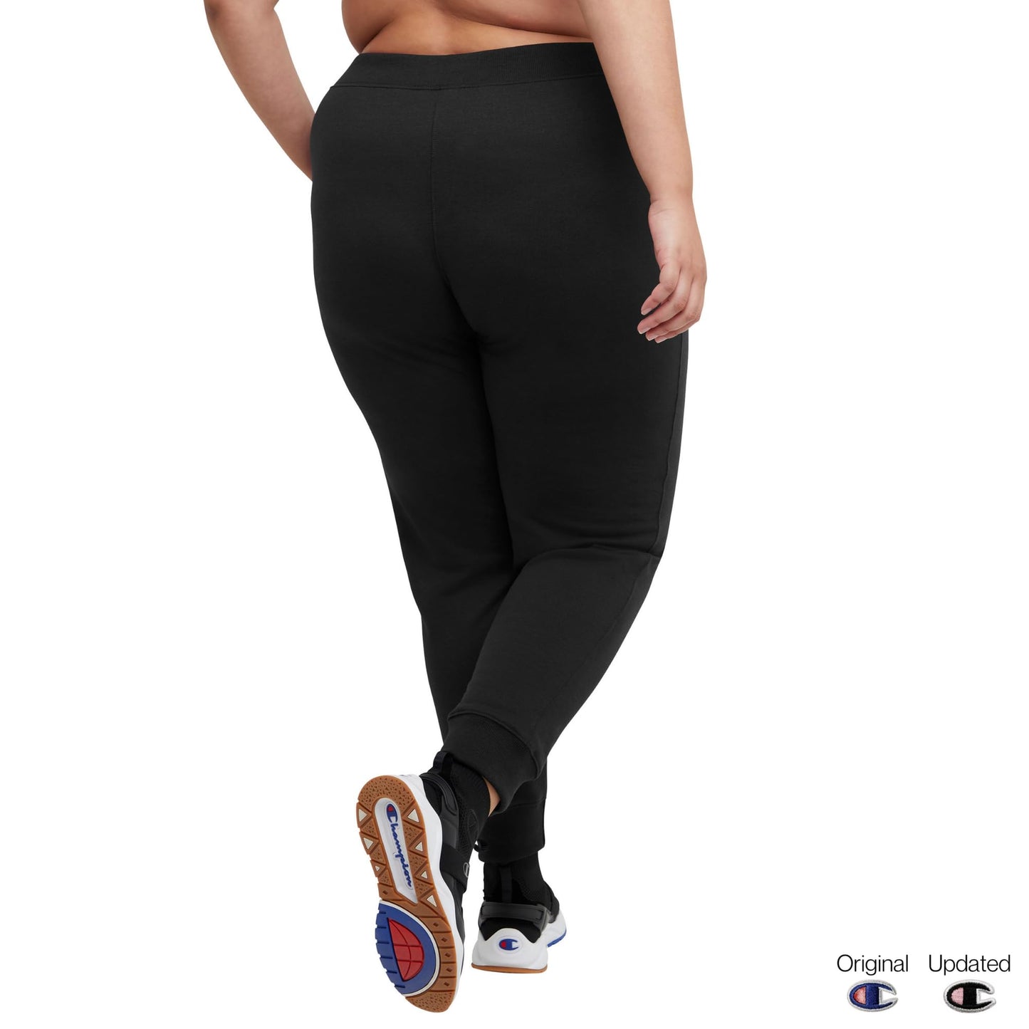 Champion, Powerblend, Fleece Joggers, Comfortable Pants for Women, 29" (Plus, Black, 1X