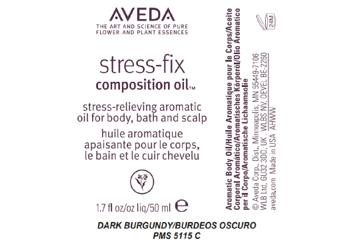 Aveda Stress-Fix Composition Oil | Bath, Body & Scalp Oil | Shown to Reduce Feelings of Stress | with Aroma of Lavender, Lavandin, Clary Sage, 50ml