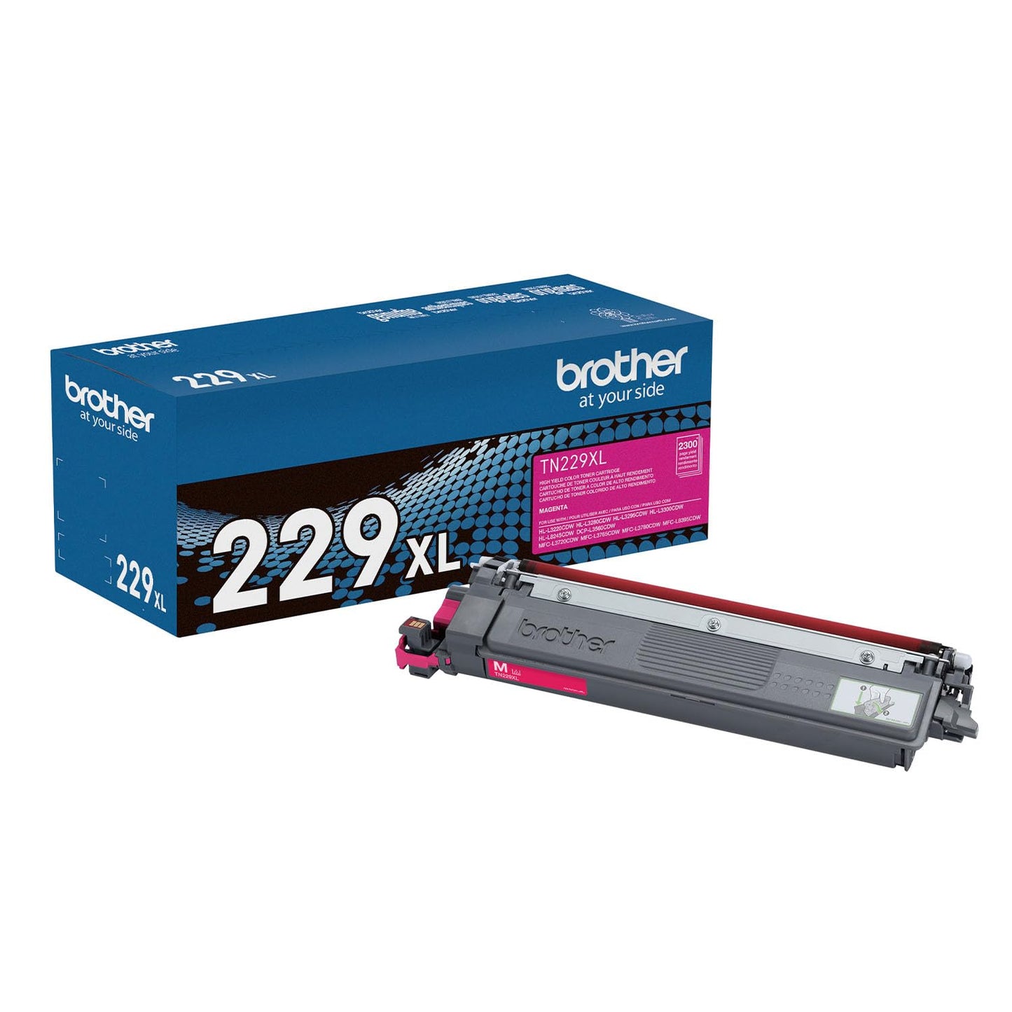 Brother Original TN229XLM High-Yield Magenta Toner Cartridge, Higher Yield for Value, Original Toner Replacement cartridges, Toner for Brother Laser Printers HL-L3220CDW, MFC-L3720CDW, and More