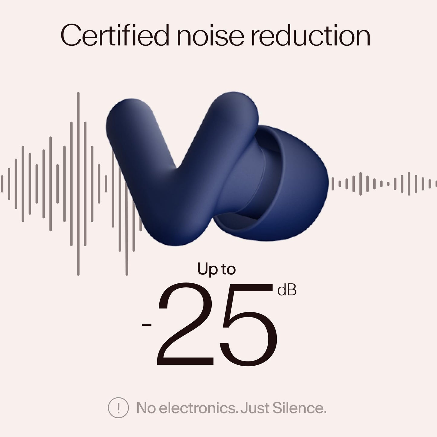 Alpine Silence - Noise Reduction Ear Plugs - Focus, Travel, & Sleep Ear Plugs - Comfortable V-Shape with 4 Oval Tips Sizes for Perfect Fit (XS/S/M/L) – Midnight Blue