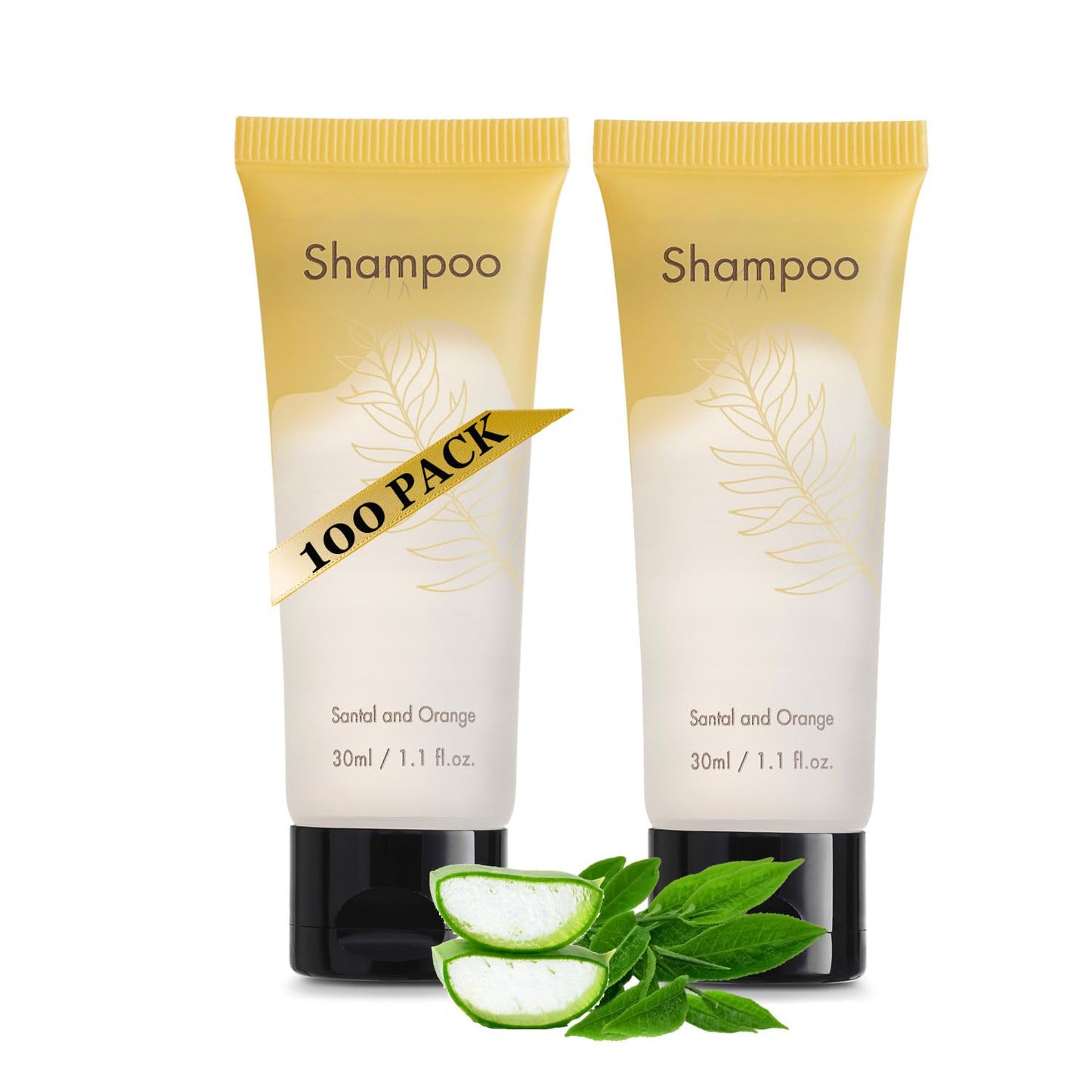 NISGUR Travel Size Shampoo Bulk 100 PCS Per Case 1 Oz Each Individually Wrapped Hotel Shampoo Bulk Hotel Toiletries And Amenities