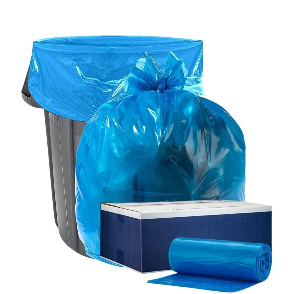 Plasticplace Recycling Bags,1.2 Mil, 40-45 gal, Blue, 100 per Case