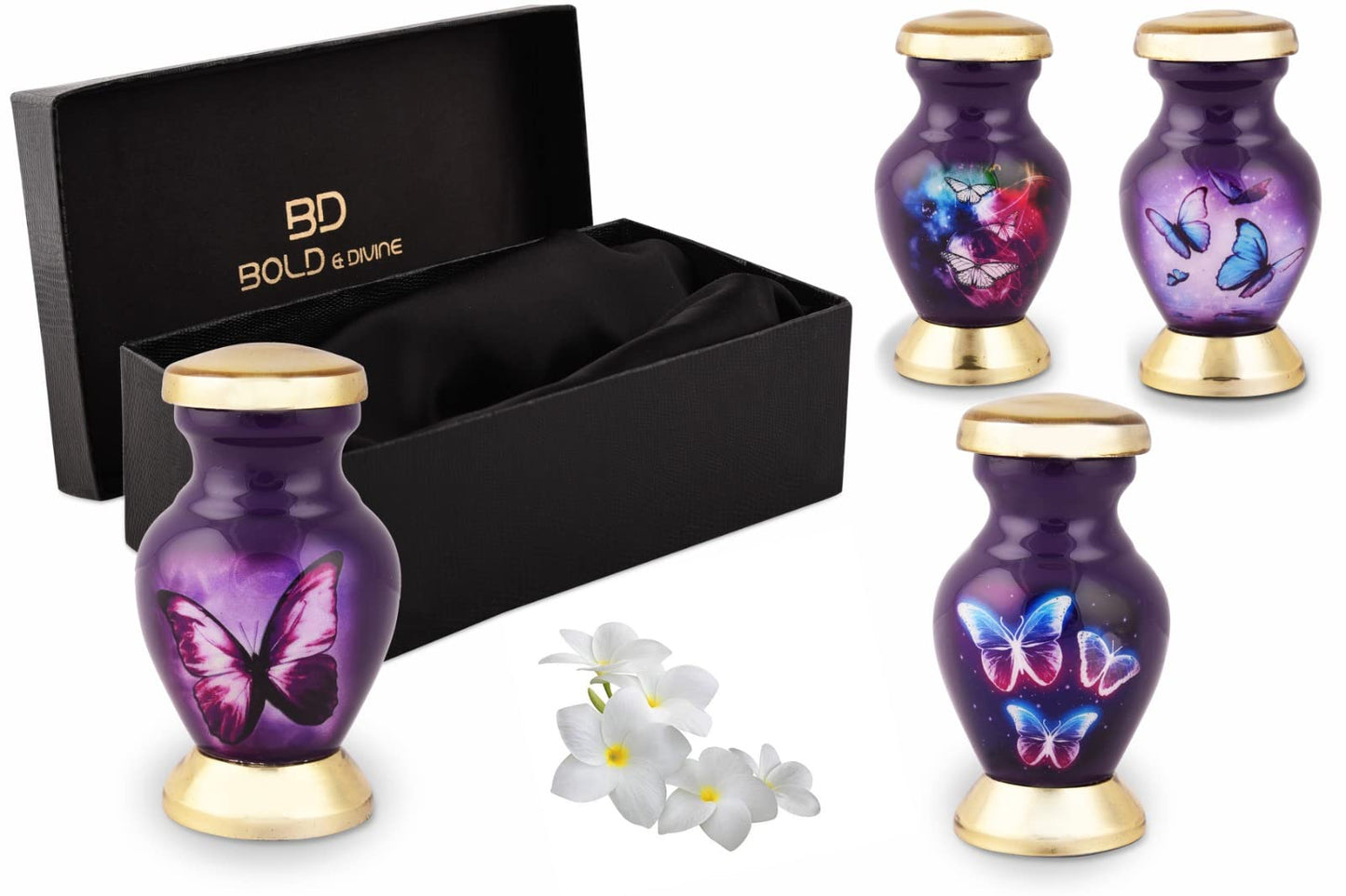 Purple Butterfly Keepsake Urn - Small Pack of 4