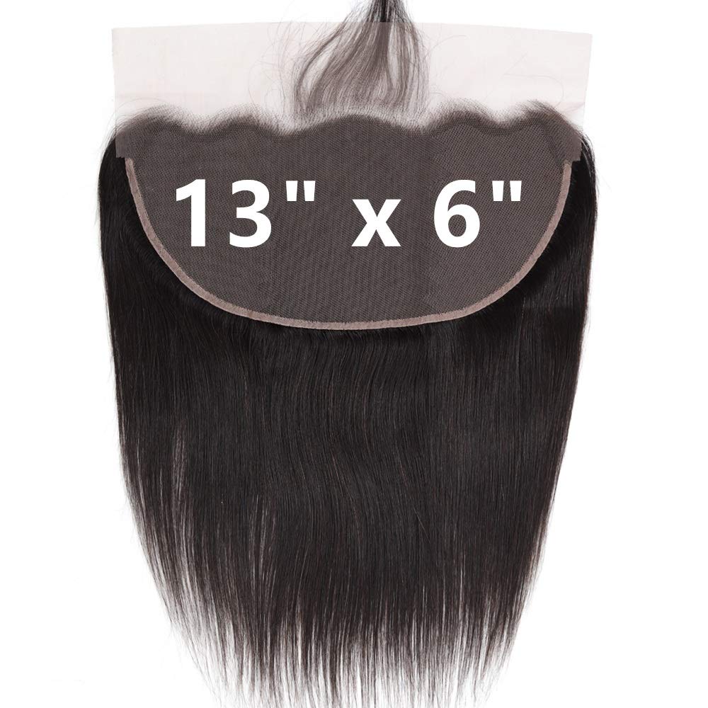Grand Nature Frontal HD Lace Closure Only, 13x6 Frontal HD Lace, 5x5 HD Lace Closure Body Wave, Straight 4x4 Closure, 13x4 Lace Frontal HD Lace (Straight, 10"-13x6 Frontal)