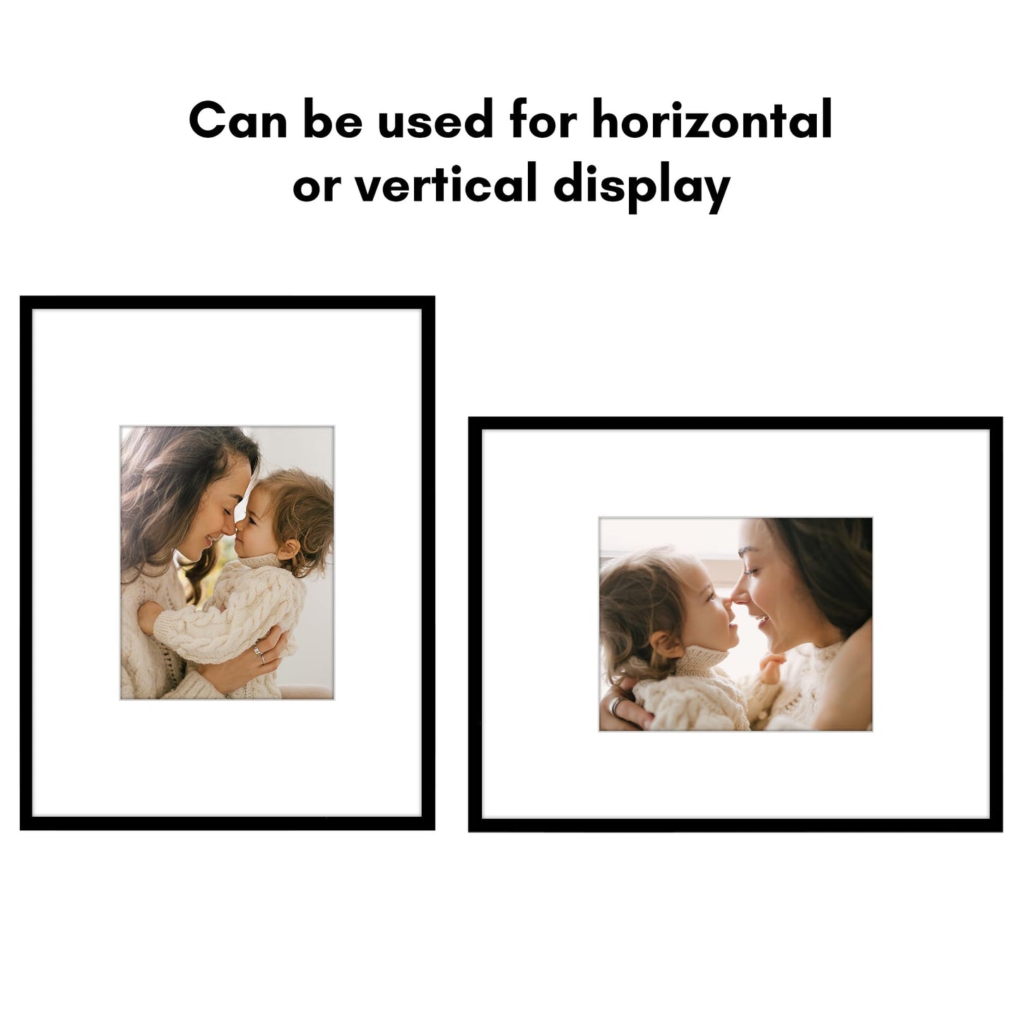 Americanflat 20x26 Picture Frame with Polished Plexiglass - Use as 11x14 Frame with Mat or Display 20x26 Photo Without Mat - Streamline Collection - Thin Border Picture Frames for Wall - Black