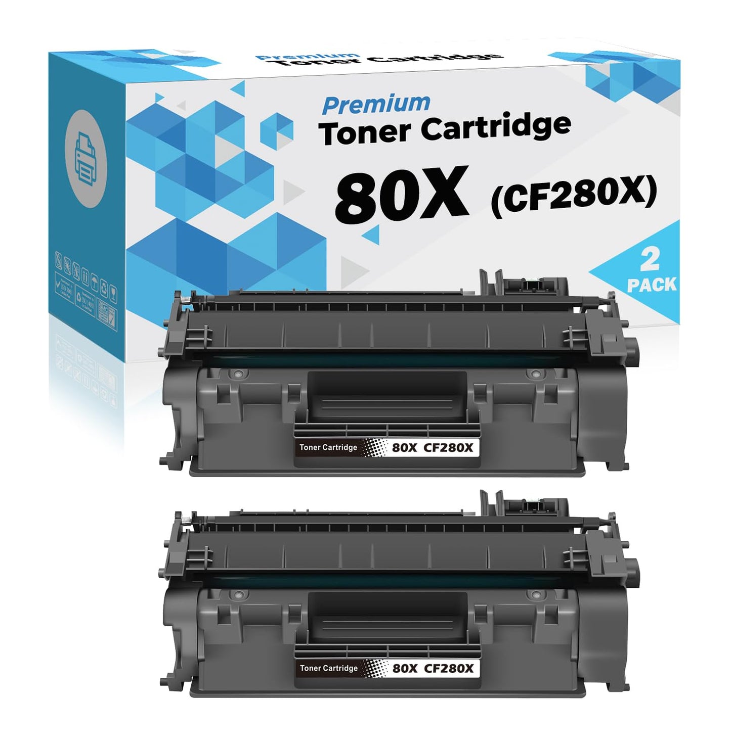 Ultra Toner® Compatible Replacement for HP 80X CF280X Toner Cartridge hp80x cf280x High Yield Black for HP LaserJet Pro 400 M401dn M401dne M401dw M401n MFP M425dn MFP M425dw (2 PK)