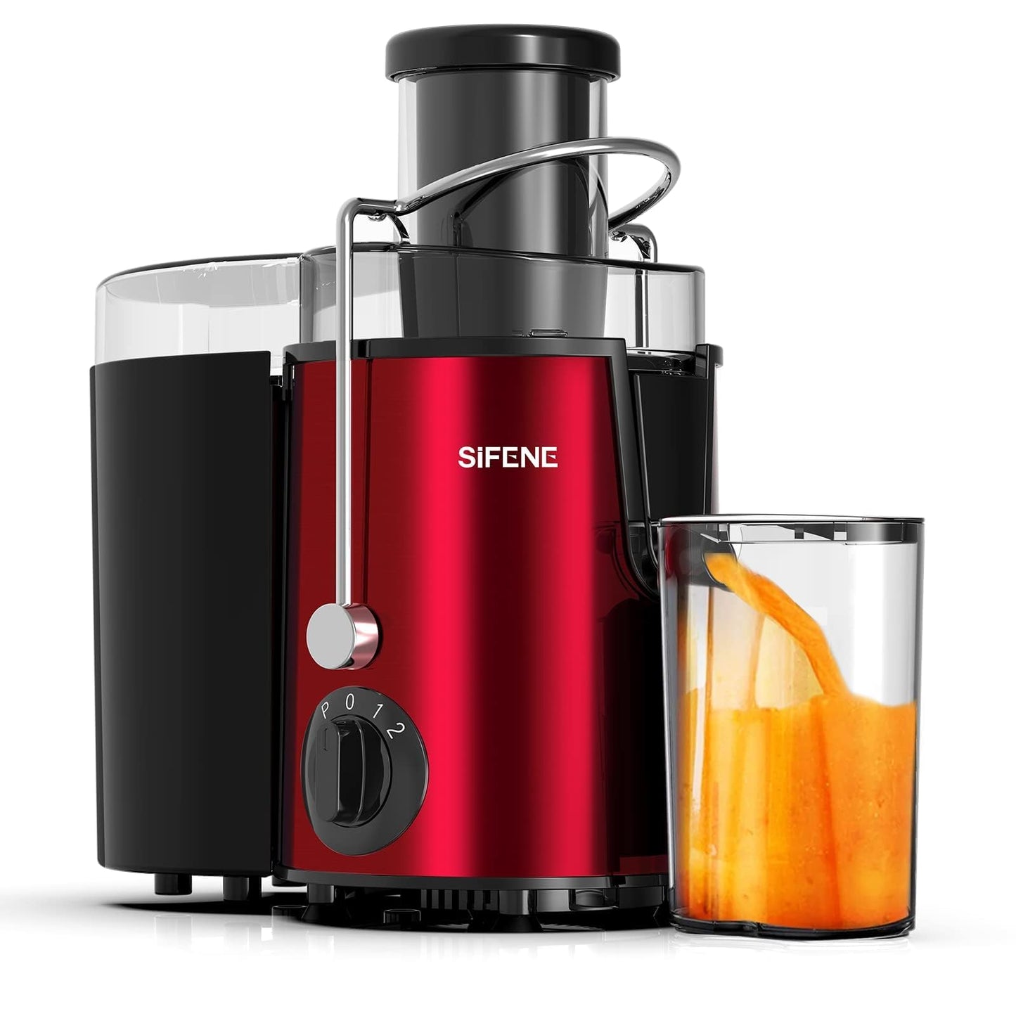 SIFENE Centrifugal Juicer Machine Compact Juice Extractor With 3 Inch Wide Mouth For Whole Fruits And Vegetables 3 Speed Control Stainless Steel Filter BPA Free Easy To Clean