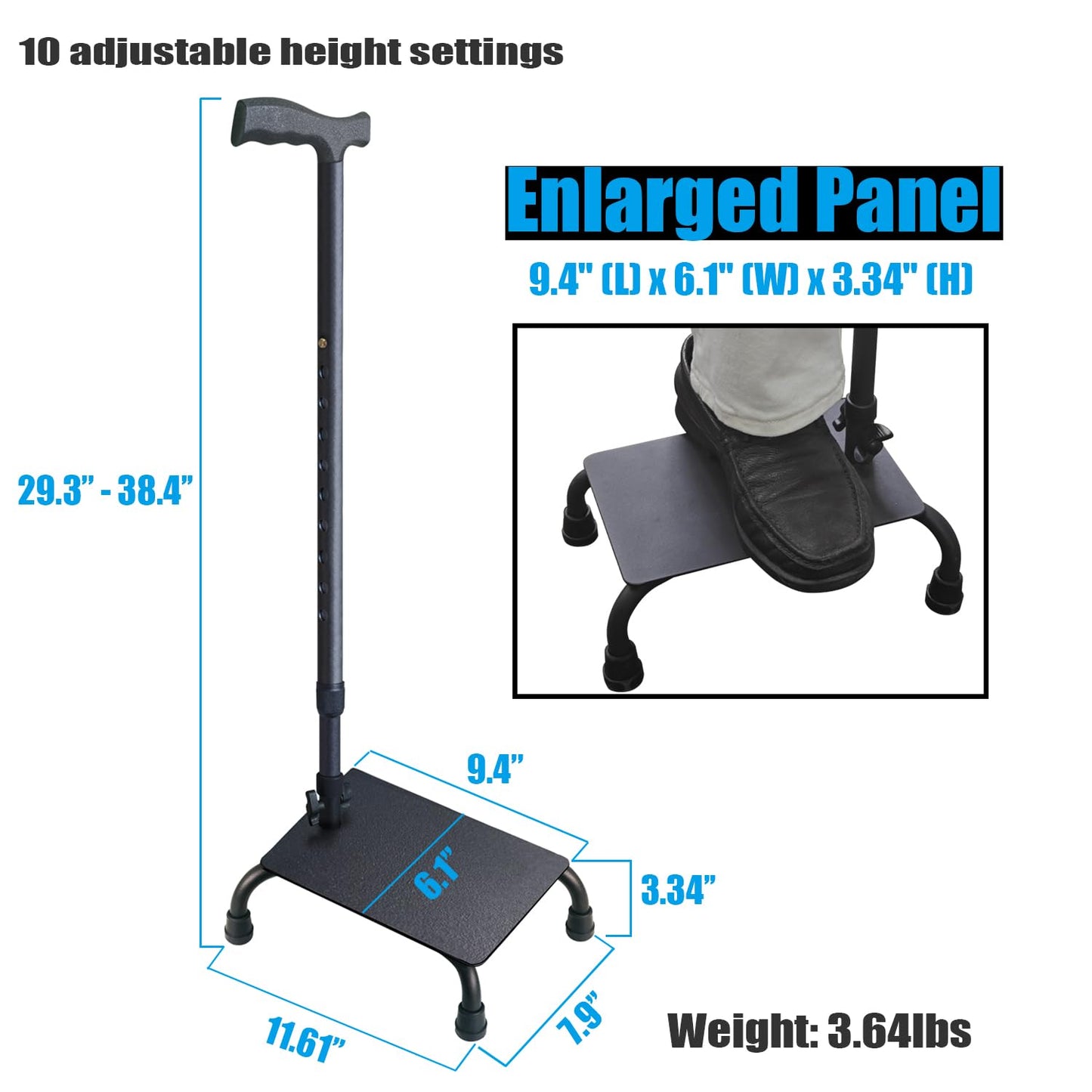 Aliseniors Enhanced Stair Climbing Cane - Upgraded Half Step Stair Lifts Seniors Step Helper for Easy Walking Up and Down Stairs - Adjustable Stair Steady Stairs Assist Aid for Men Women Elderly