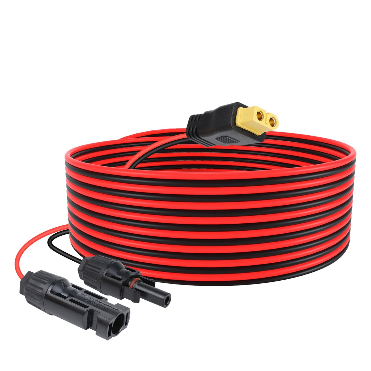 TIPHOPE Solar Connector to XT60 Adapter Extension Cable,12WAG 25FT Solar Panel to XT60 Adapter Cable for Solar Panel to RV Foldable Solar Panel, Portable Power Station, Solar Generator