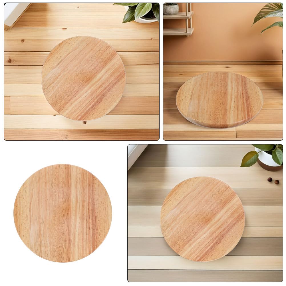 NUOBESTY Solid Wood Stool Replacement Seat Round Wooden Top Ergonomic Bar Stool Seat Replacement for Home Restaurant Cafe Use 13.77X13.77X0.78In