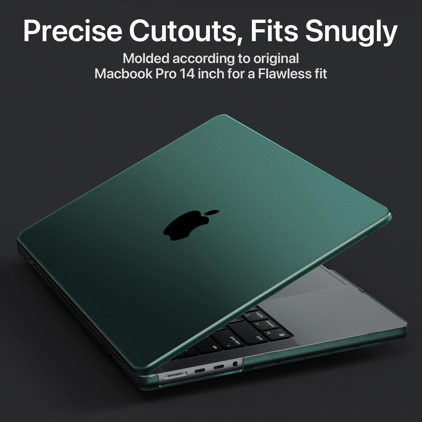 Soonjet Luxe Chroma for MacBook Pro 14 inch Case | M5 M4 M3 M2 M1 Pro/Max 2026-2021 | Protective Hard Shell Laptop Cover | Turquoise Green Clear