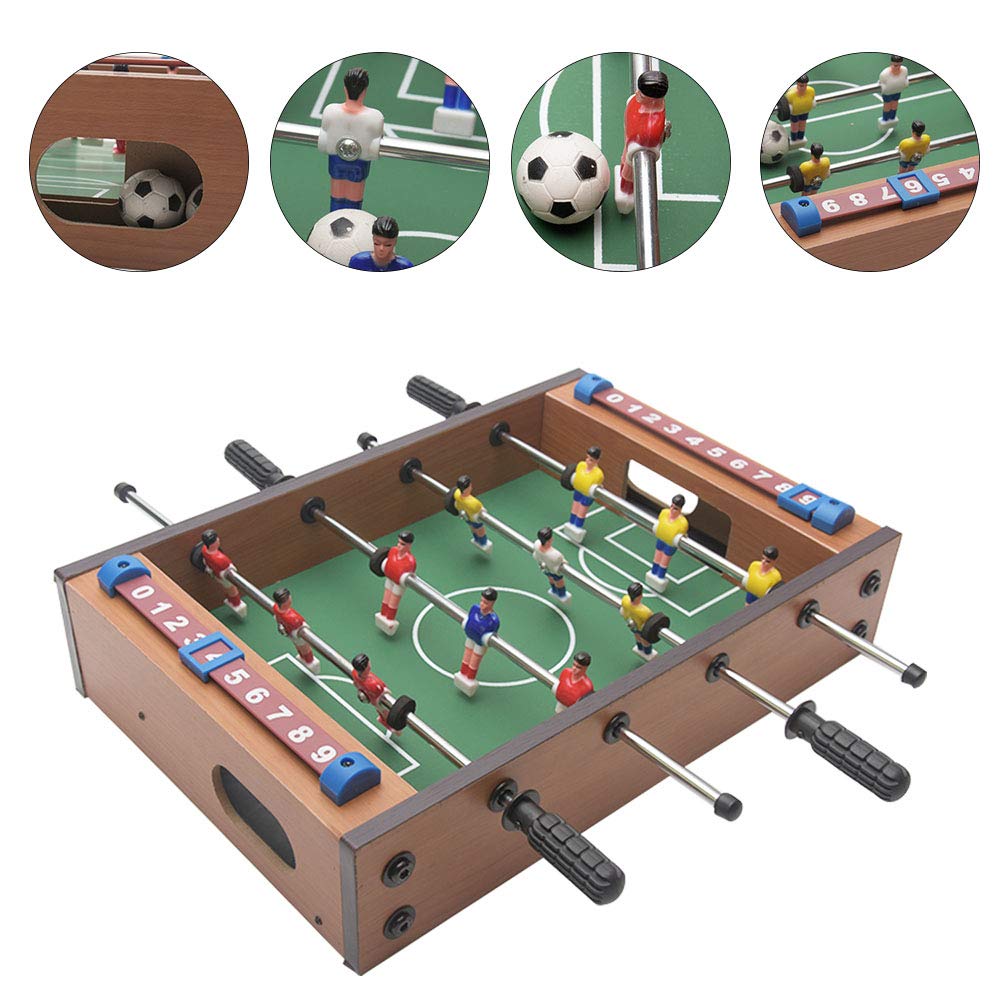 Saycker Table Foosball, Mini Football Table Soccer Tabletops Wood Football Table Top w/Footballs, Game Accessories for Adults Family Night Parties Entertainment
