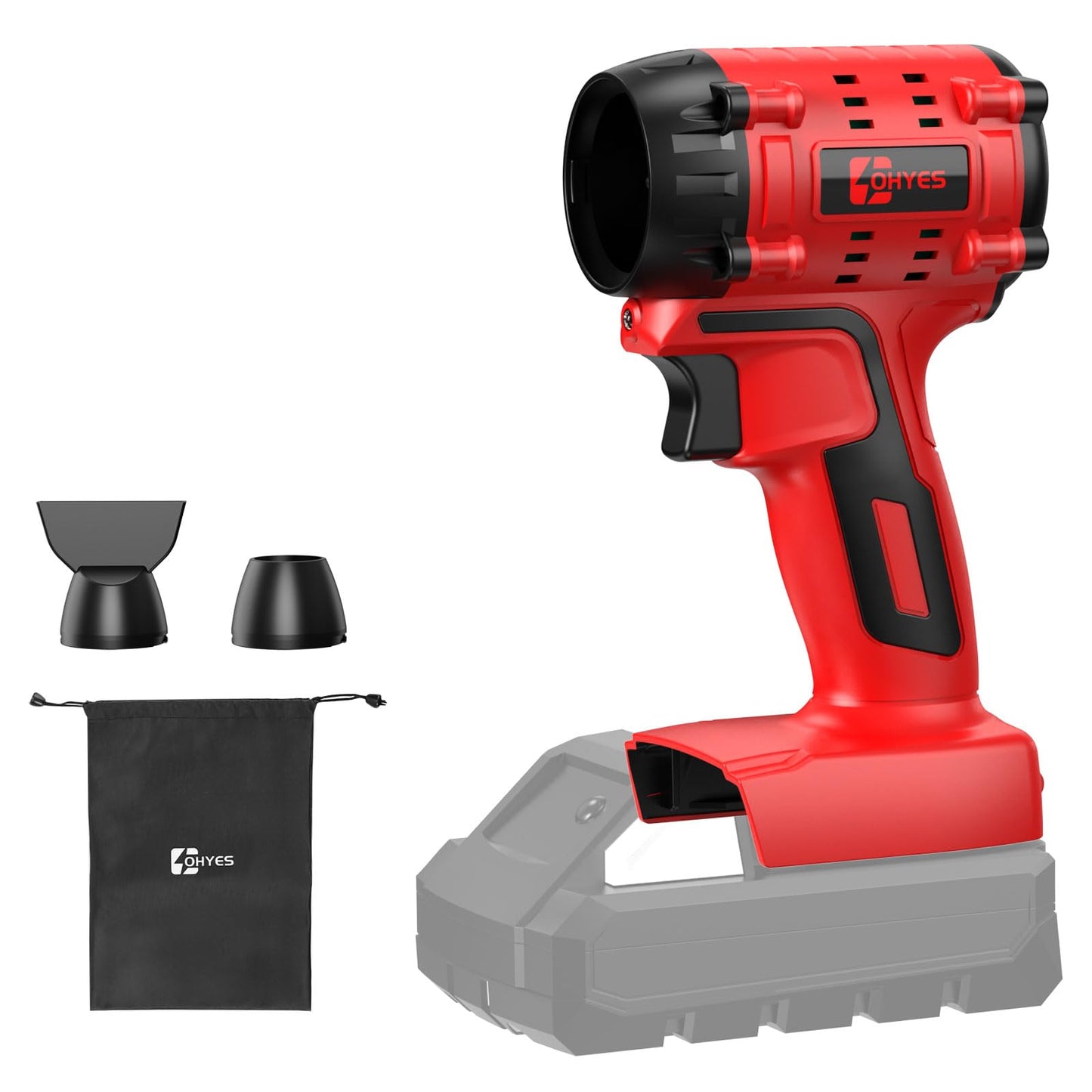 Air Duster 380W Brushless HighSpeed Motor 100,000RPM Fit for Milwaukee 18V Battery Variable Speed Air Blower for Camping Jobsite & Car-Service(Battery not Included)