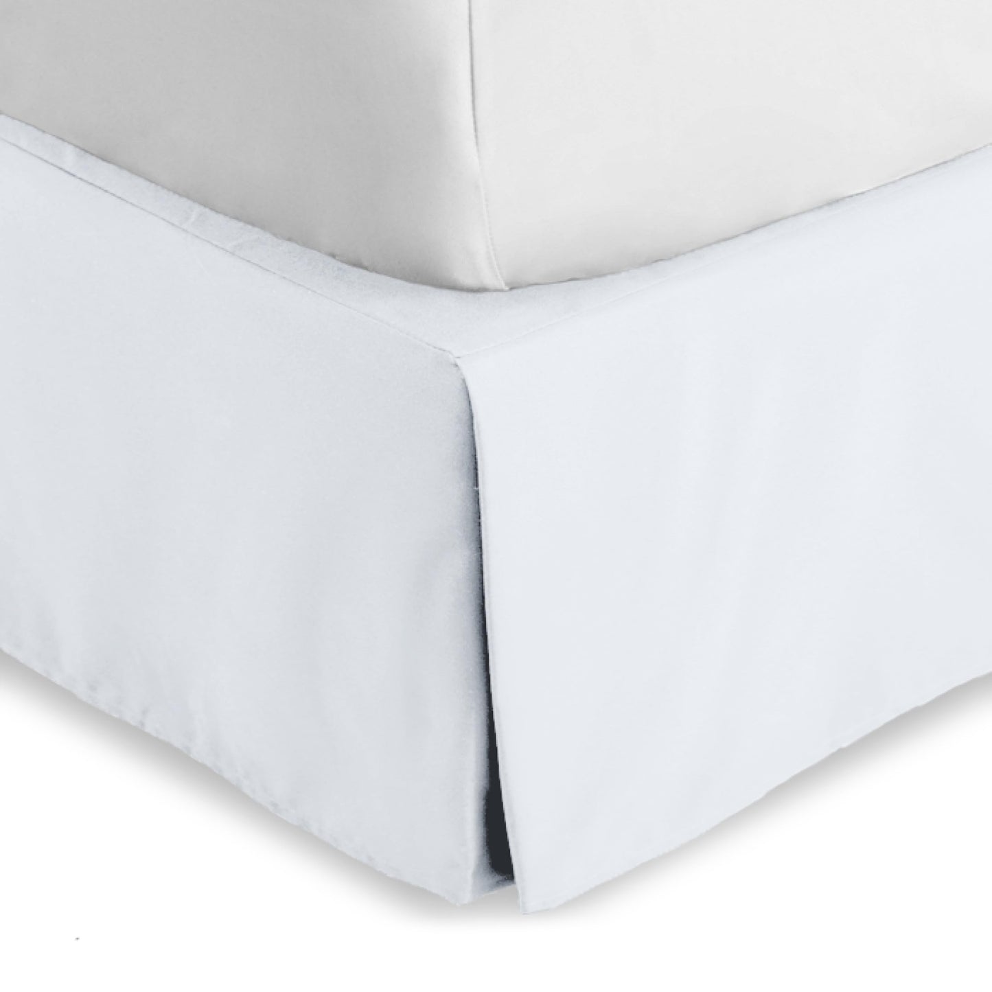 Bare Home Bed Skirt Double Brushed Premium Microfiber, 15-Inch Tailored Drop Pleated Dust Ruffle, 1800 Ultra-Soft Collection, Shrink and Fade Resistant (Queen, White)
