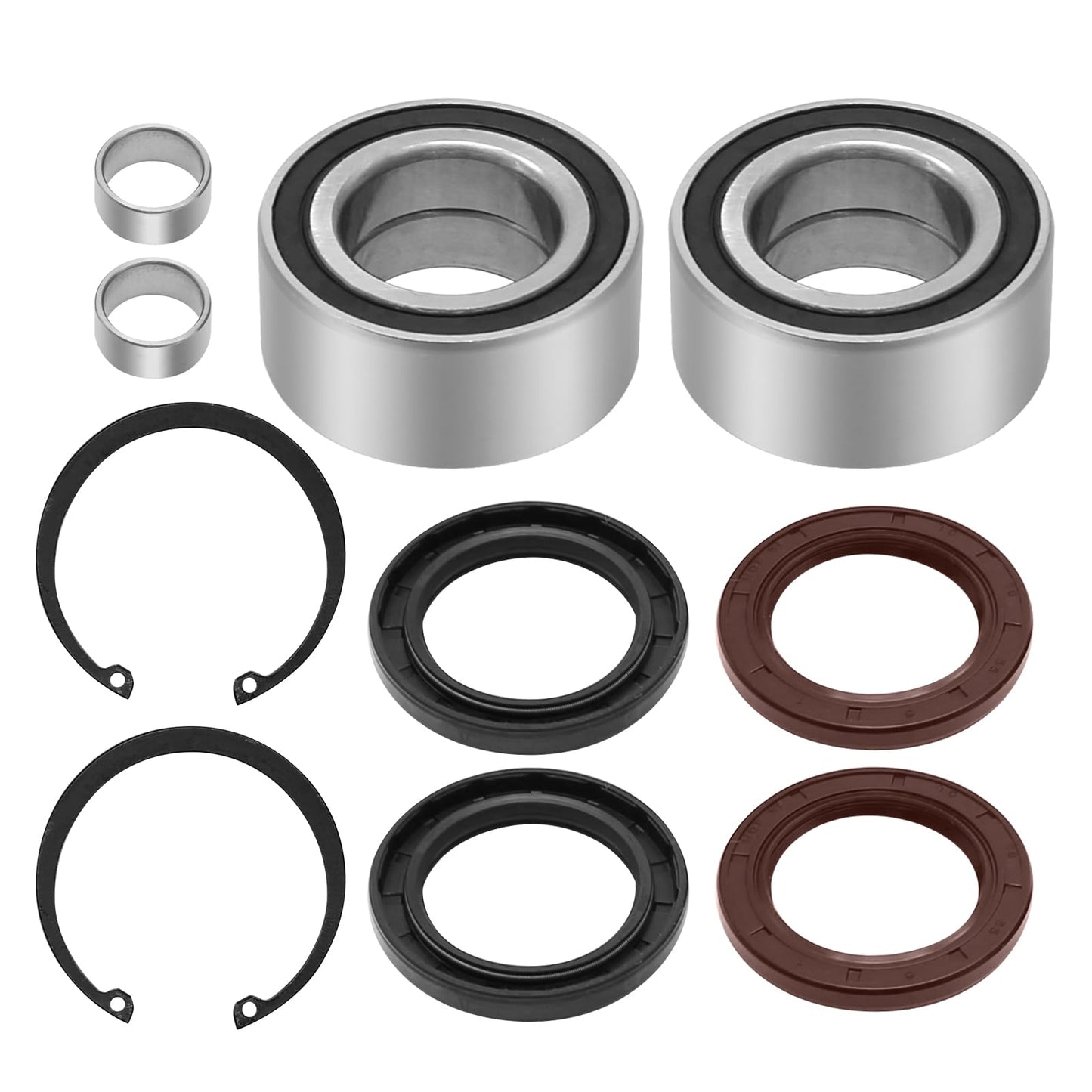 UOIENRT Front Wheel Bearings and Seals, Replacement for Honda Rancher 350 TRX350 FE/FM Rancher 420 TRX420 Rancher 400 TRX400 FGA/FA 2000-2014, Replces 91051-HC5-003 91209-HN2-003