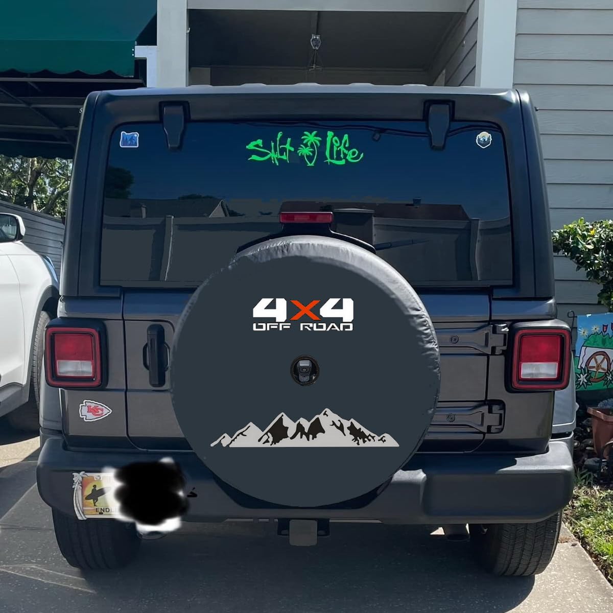 TRIBONES Compatible with Jeep JL Spare Tire Cover with Camera Hole, Spare Wheel Cover with Rear Camera Hole, Storage Bag Protector (XL Size, 245/75R17, 255/75R17, 255/70R18, 285/70R17)