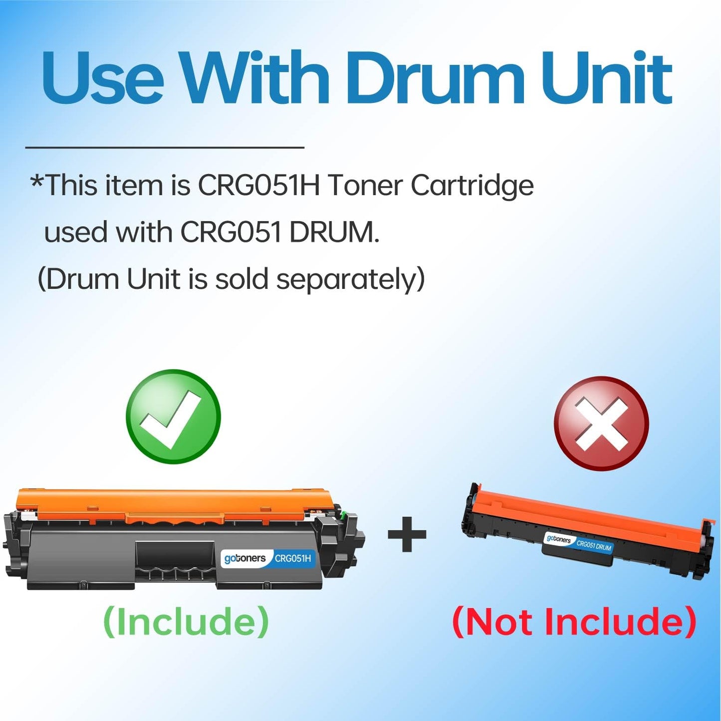 Gotoners Compatible Canon 051 051H Toner (Black, 3-Pack) for Canon MF267dw MF267dw ii MF260 MF260 ii MF269dw LBP162dw LBP160 CRG-051 CRG051