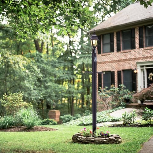 Design House 507509 Maple Street Outdoor Post-Light, 16-Inch by 6-Inch, Black Die-Cast Aluminum