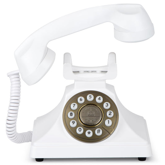 Audio Guest Book Wedding Phone, Festring Alternative Wedding Guest Book, Recording Customized Wedding Guest Book with Vintage Design, Gift for Wedding/Graduation/Baby Shower/Parties/Funeral (White)