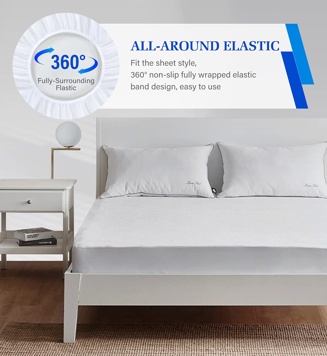 2 Pack Twin Mattress Protector, Mattress Cover Waterproof Mattress Protector Twin for Kids, Noiseless Soft Breathable Terry Pad for Kids Pets Adults 39"x75"
