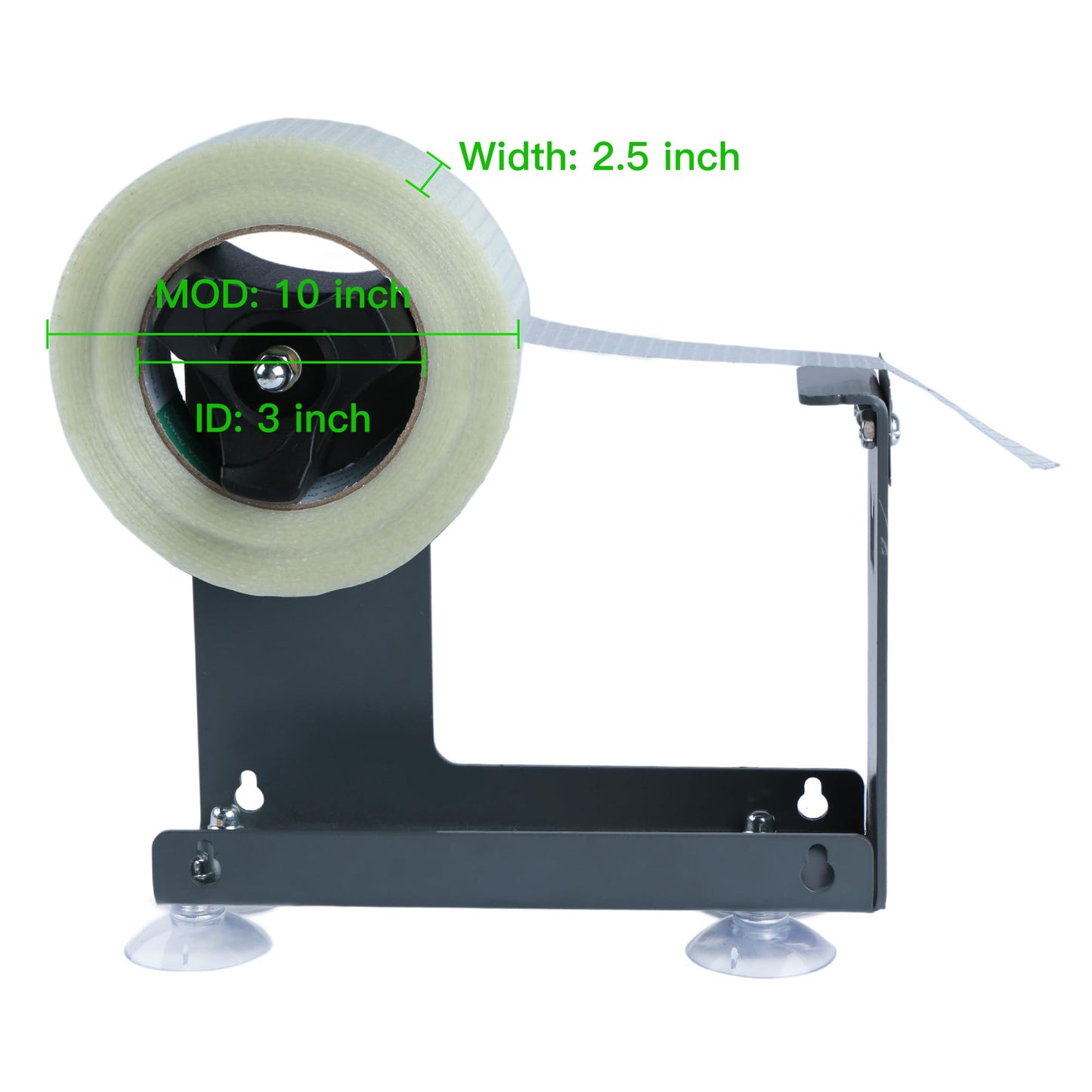 U.S. Solid Iron Desktop Tape Dispenser - 2.5 Inch Wide, 3 Inch Core, 3 Mounting Options, Extremely Durable