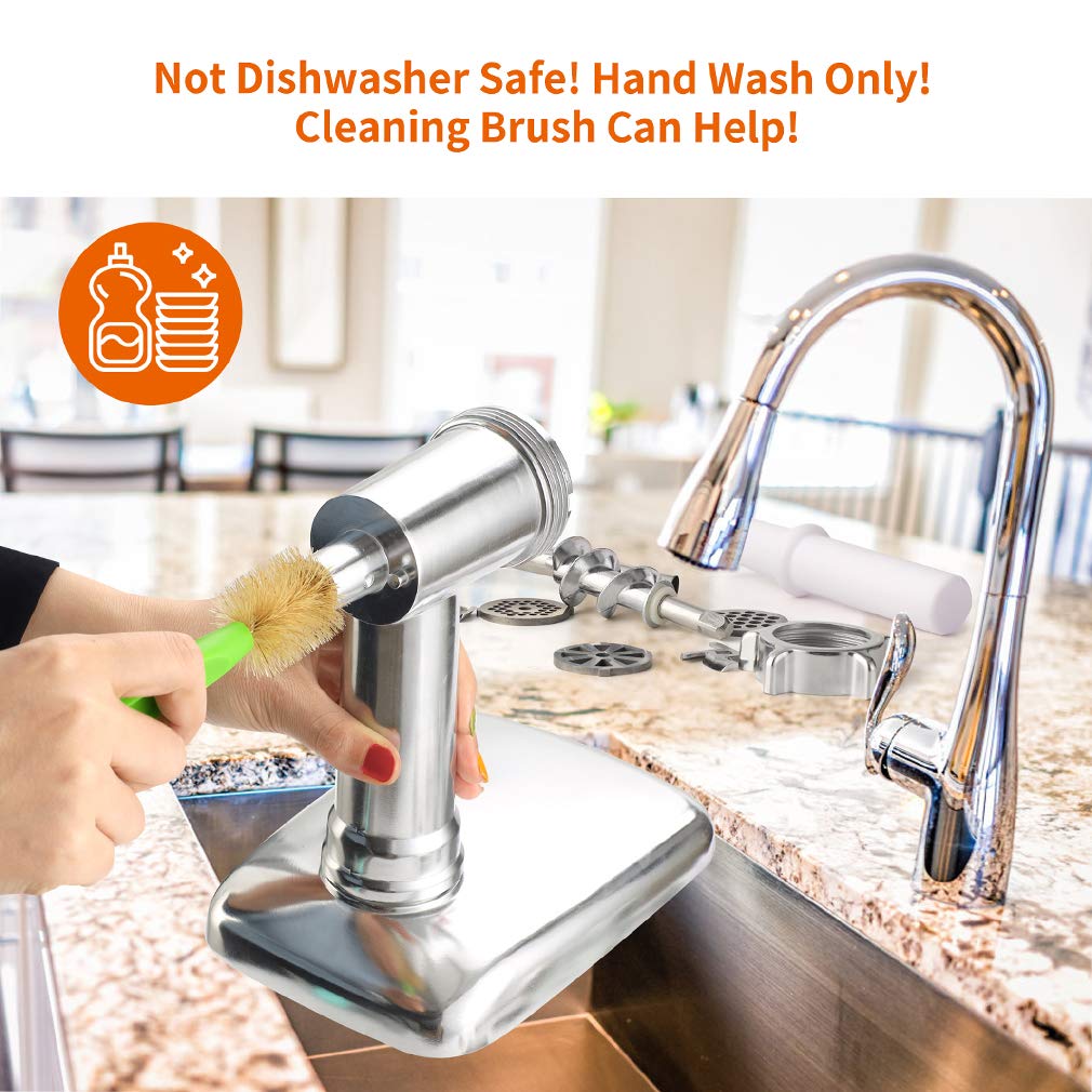 Gdrtwwh Food Grinder Attachment Compatible with All KitchenAid Stand Mixers and Cuisinart SM-50BC/SM-50R/SM-50TQ/SM-50BL/SM-50BK