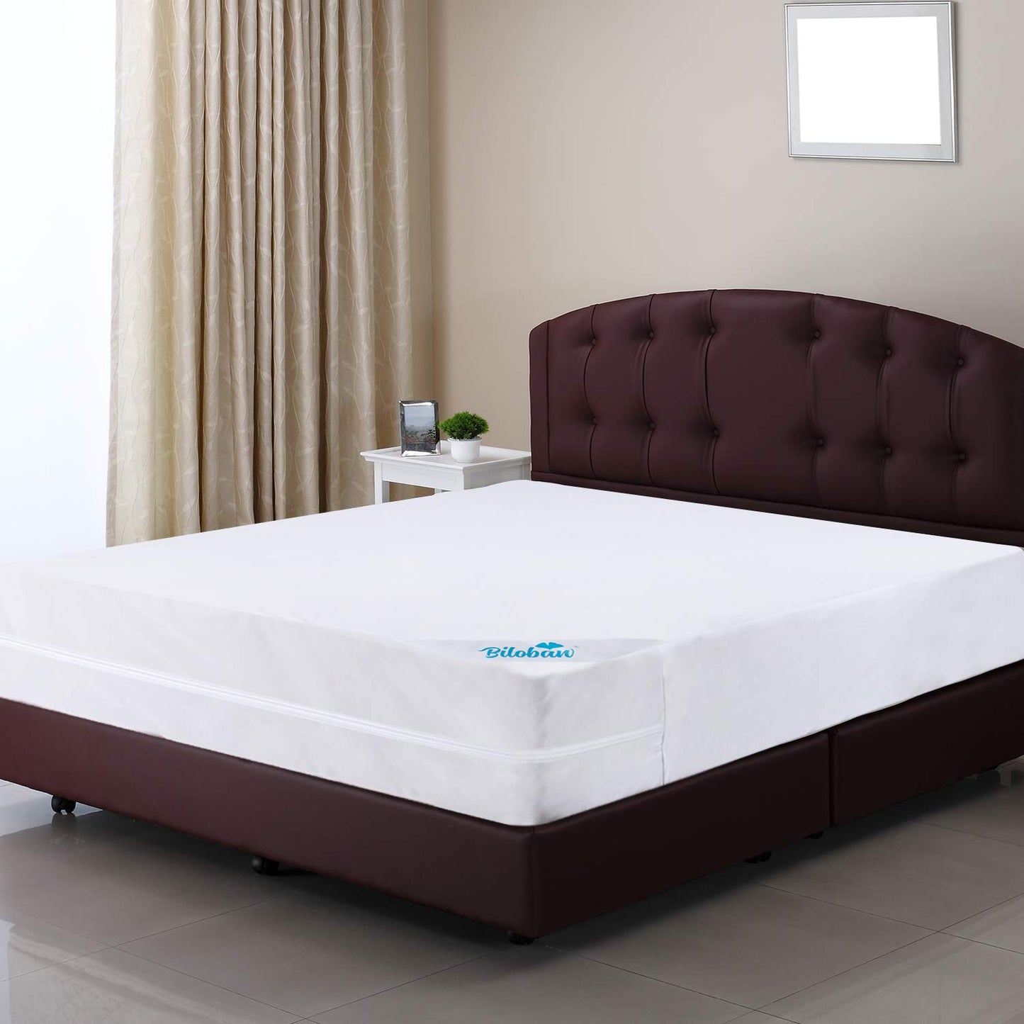 Biloban Zippered Mattress Encasement Full/Double, 100% Waterproof Mattress Protector, Premium Hypoallergenic Full Six-Sided Mattress Cover Fits 8-10 Inches Deep(54" x 75"), Breathable and Absorbent