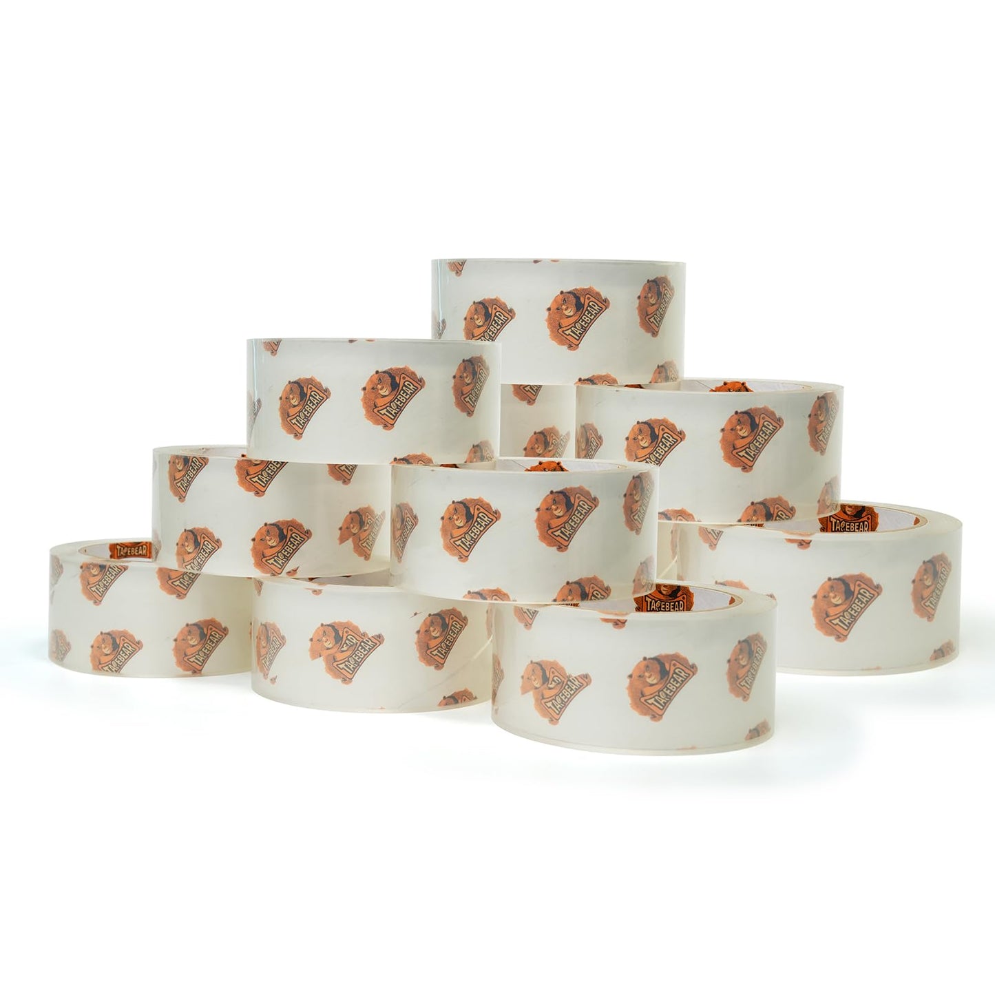 TAPEBEAR Storage Packaging Tape 12 Rolls, Super Clear 2.7mil x 1.88" x 50m Packing Tape Heavy Duty Tape Refills, Transparent, Long Lasting for Storage and Packing, 600 Total Meter