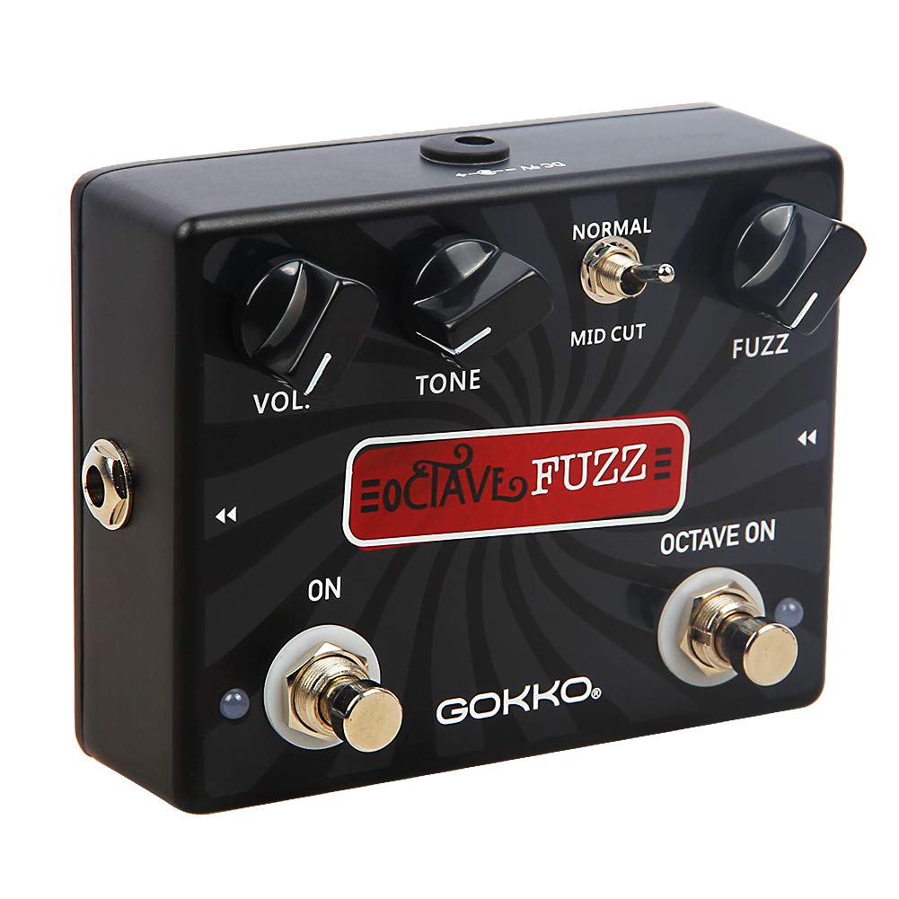 OCTAVE FUZZ GK-31 - Octave - Up Fuzz Guitar Effects Pedal with Mid - Cut Switch & True Bypass - Durable Aluminum Alloy Casing