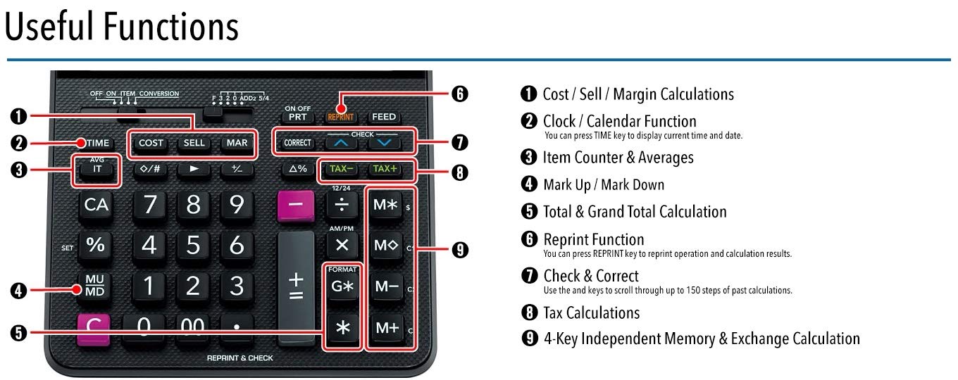 Casio HR-170RC Plus Mini-Desktop Printing Calculator