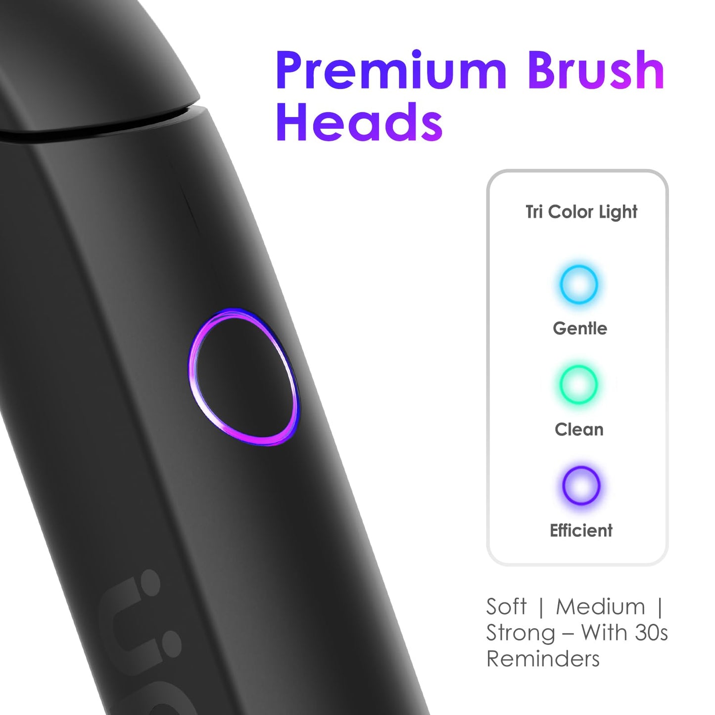 Electric Toothbrush, Portable Travel Sonic Toothbrush with Protective Case USB-C Rechargeable, Neutral Comfort Bristles, Waterproof, Smart Timer, Compact for Daily Use (Gray)