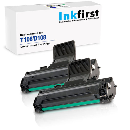 2 Inkfirst Compatible Toner Cartridges Compatible with Samsung MLT-D108S (MLTD108S) ML-1640 ML1640 Black ML-2240