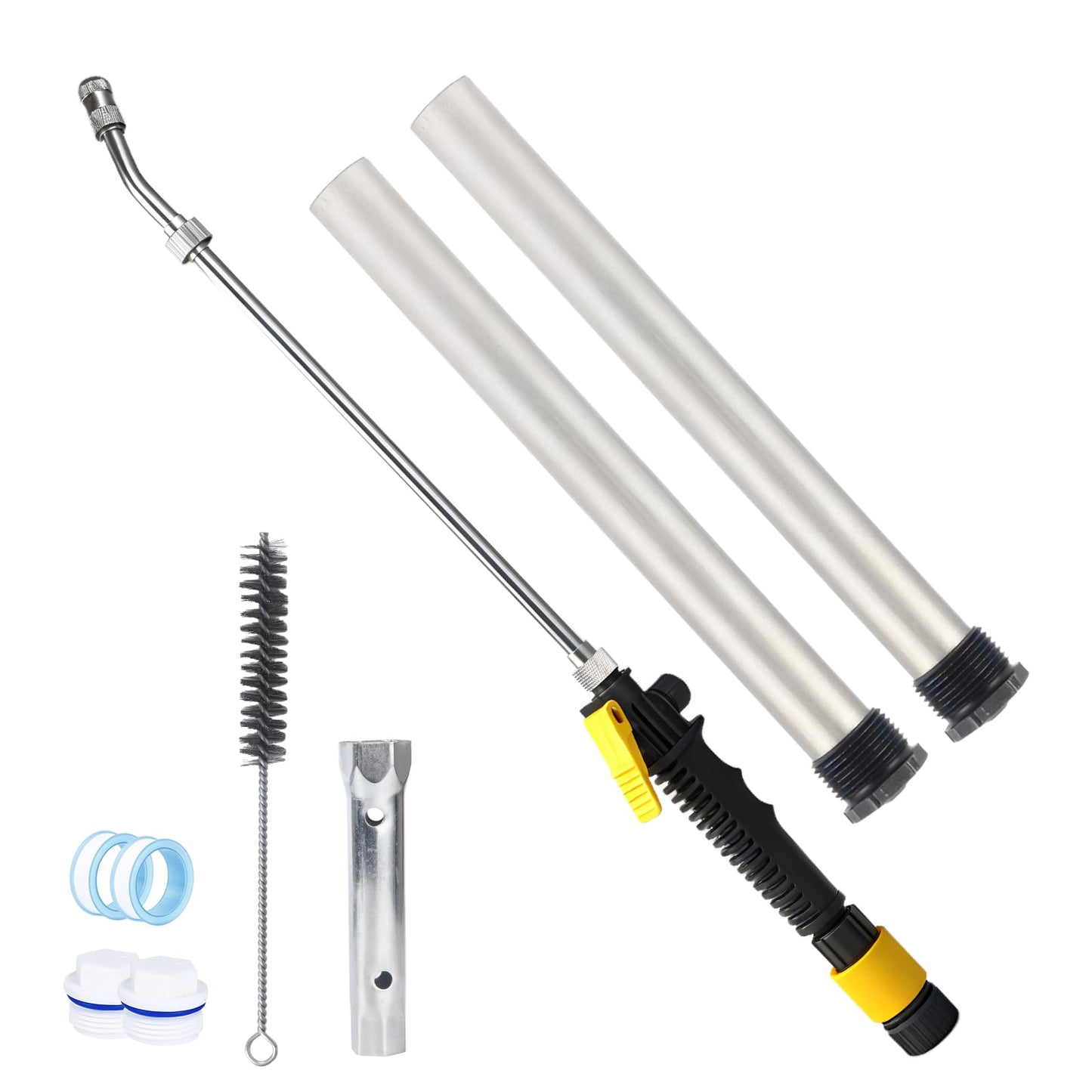 RV Water Heater Maintenance Kit -9Pcs RV Water Heater Anode Rod,Camper Hot Water Tank Cleaning Rinser - Compatible with Suburban & Mor-Flo Water Heaters (9 Pcs RV Anode Rod Kit)