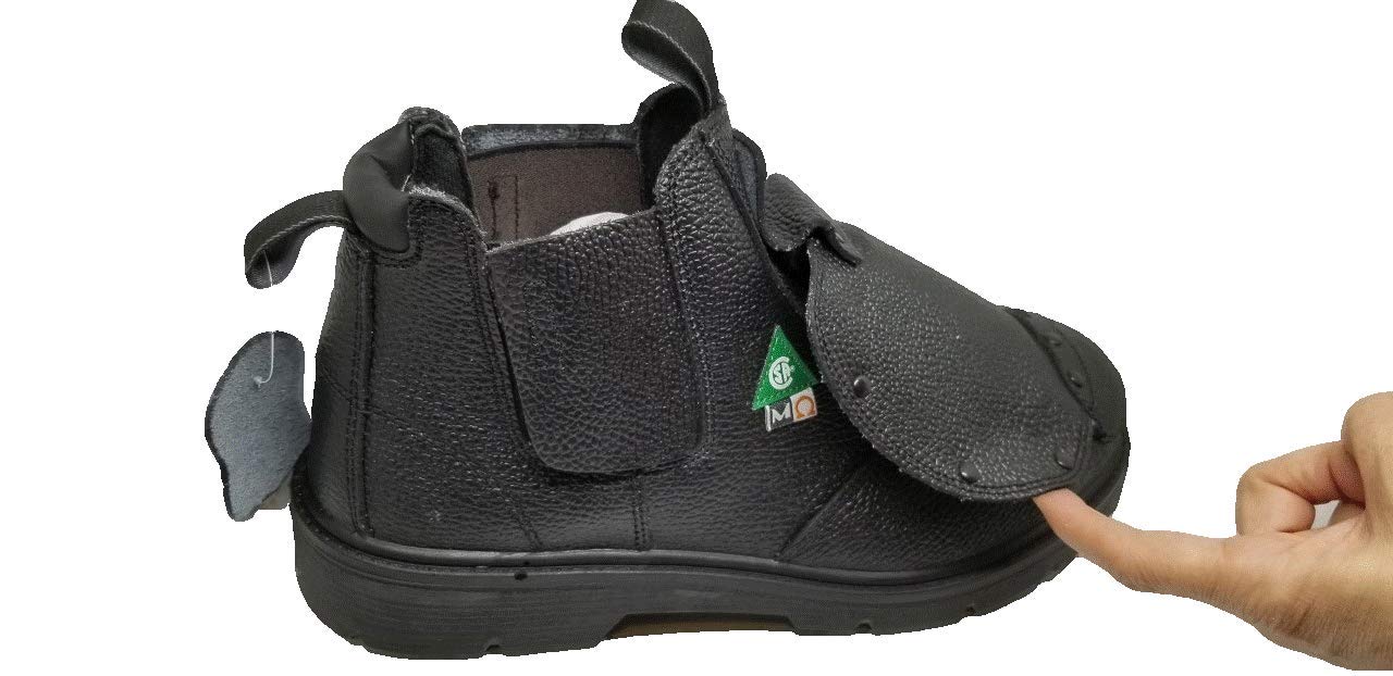 D10 CSA approved Safety Shoes, Work Boots, Construction Boots (12 men US wide, black)