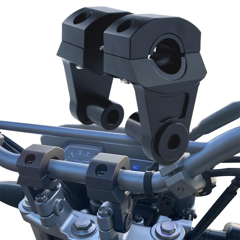 Mantt Universal CNC Handlebar Riser (2 inch Riser) 7/8" (22 mm) Motorcycle ATV Risers Fit for CRF 250L/DR650/KLR650/TW200/Grom MSX125/FZ6/ TTR Z125/GSR 750/ DRZ 400/S (7/8" to 7/8'' & 1 1/8")
