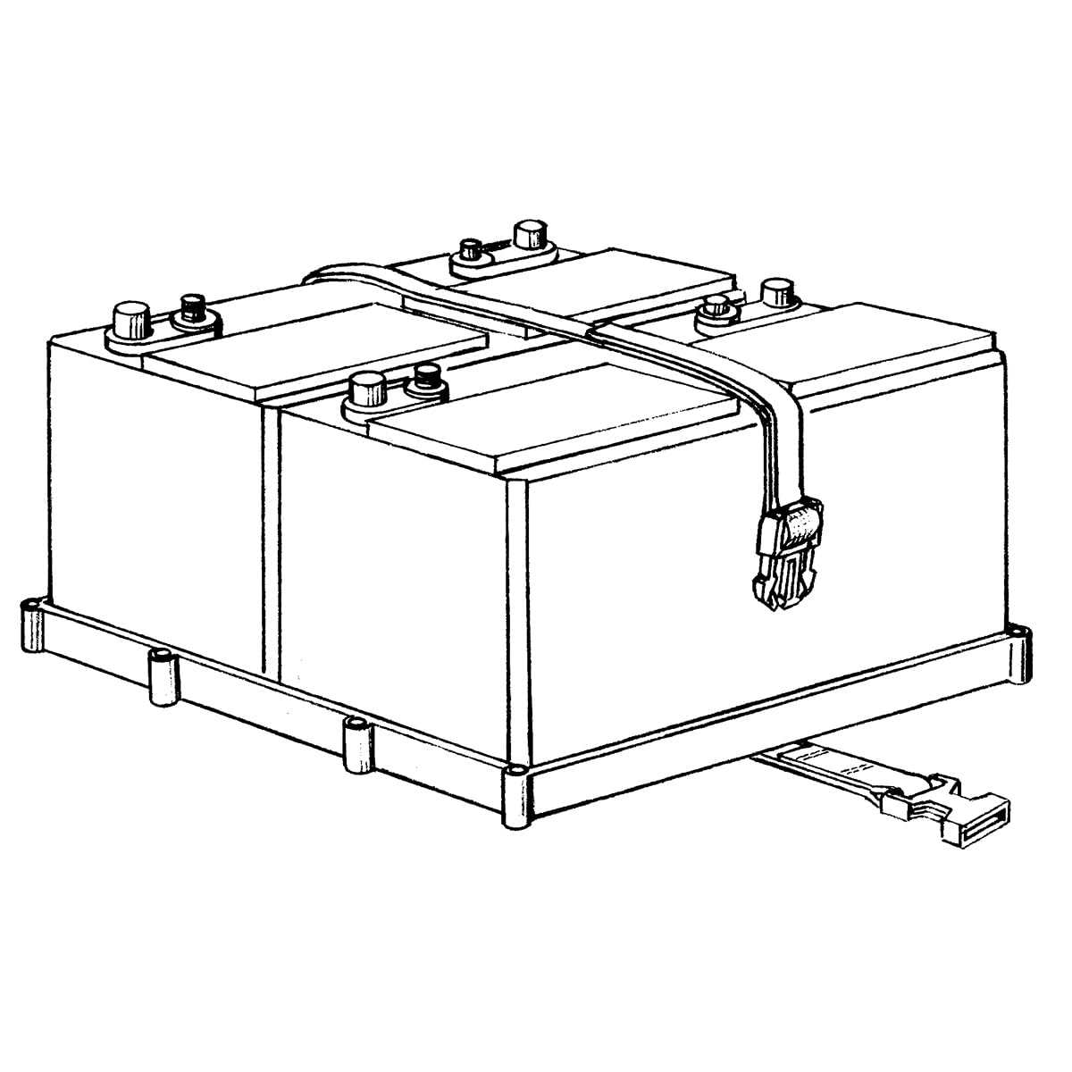 T-H Marine - DBH-27P-DP - DUAL BATTERY TRAY W/POLY STRAP