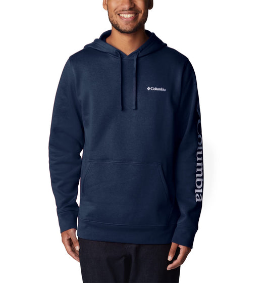Columbia Men's Trek Hoodie, Collegiate Navy/CSC Sleeve Logo, Large