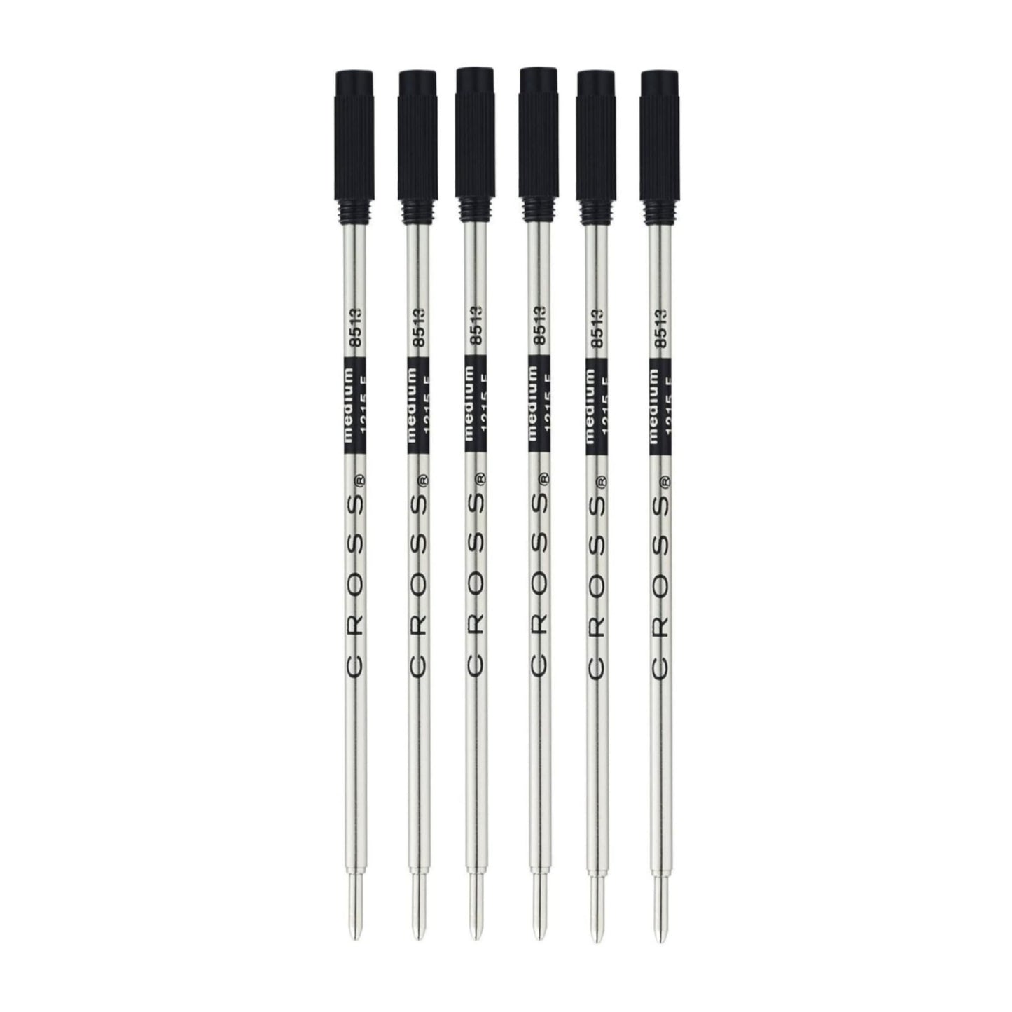 Pack of 3 Cross Ballpoint Refill, Medium Black, 2 per Card (8513-2)