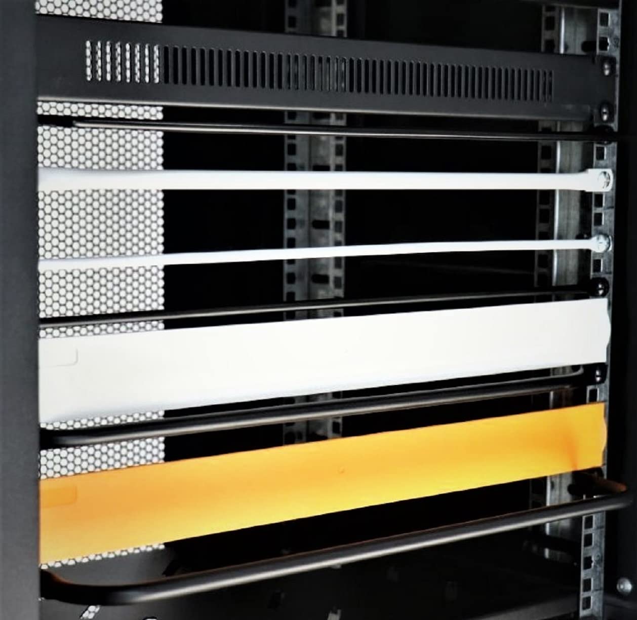 4 Pack Network Blank Plate Server Rack Panel-Metal 1U Vented Filler Mount Panel Spacer and Cage Nut for 19" Network IT Server Rack or Cabinet Enclosure,Black.