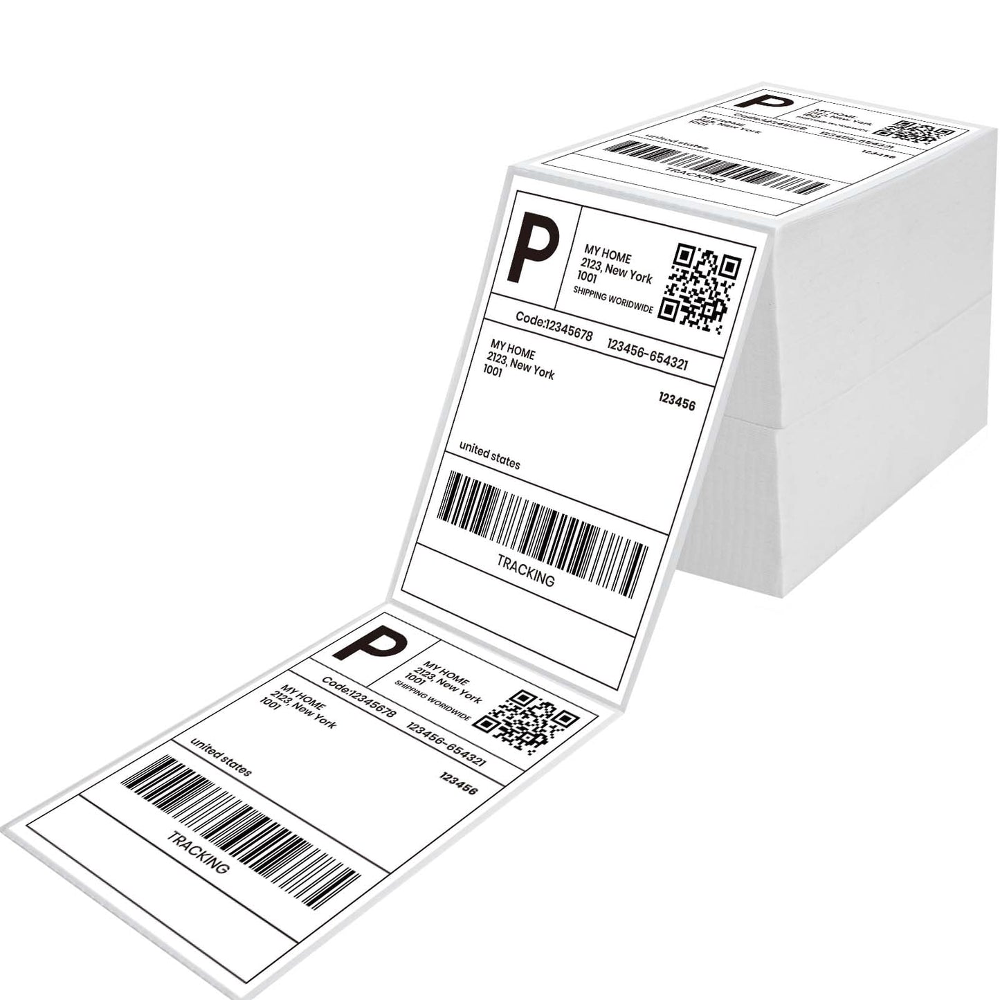 ADHES 4x6 Thermal Shipping Labels 1000 Fanfold – Top-Coated & BPA/BPS Free, Strong Adhesive Thermal Label Printer Paper, 4x6 Shipping Labels for Mailing and Packaging