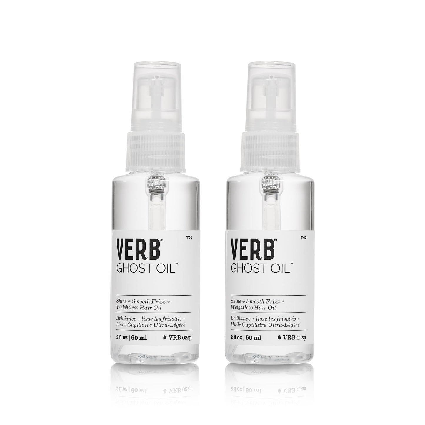 VERB Ghost Oil – Vegan Weightless Hair Oil – Lightweight Hair Oil – Revitalizing Hair Treatment Oil Nourishes and Promotes Shiny Hair – No Paraben or Harmful Sulfates, 2 fl oz, Pack of 2