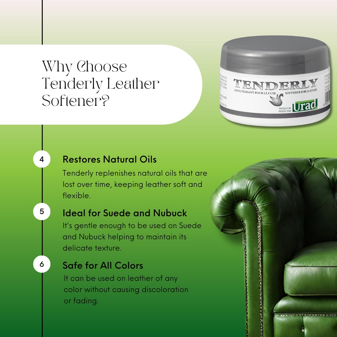 URAD Tenderly Leather Softner - Moisturize, Protect and Soften Any Type of Leather - 5 oz…