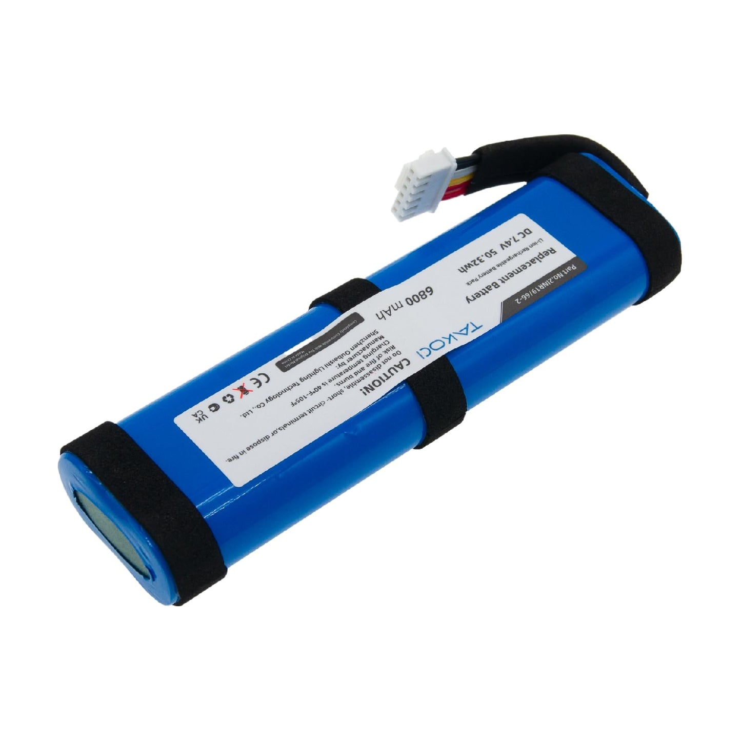 Xtreme 2 Replacement 6800mAh Battery for XTREME2BLKAM, XTREME2BLUAM,fits Part No 2INR19/66-2, SUN-INTE-103, 7.4V