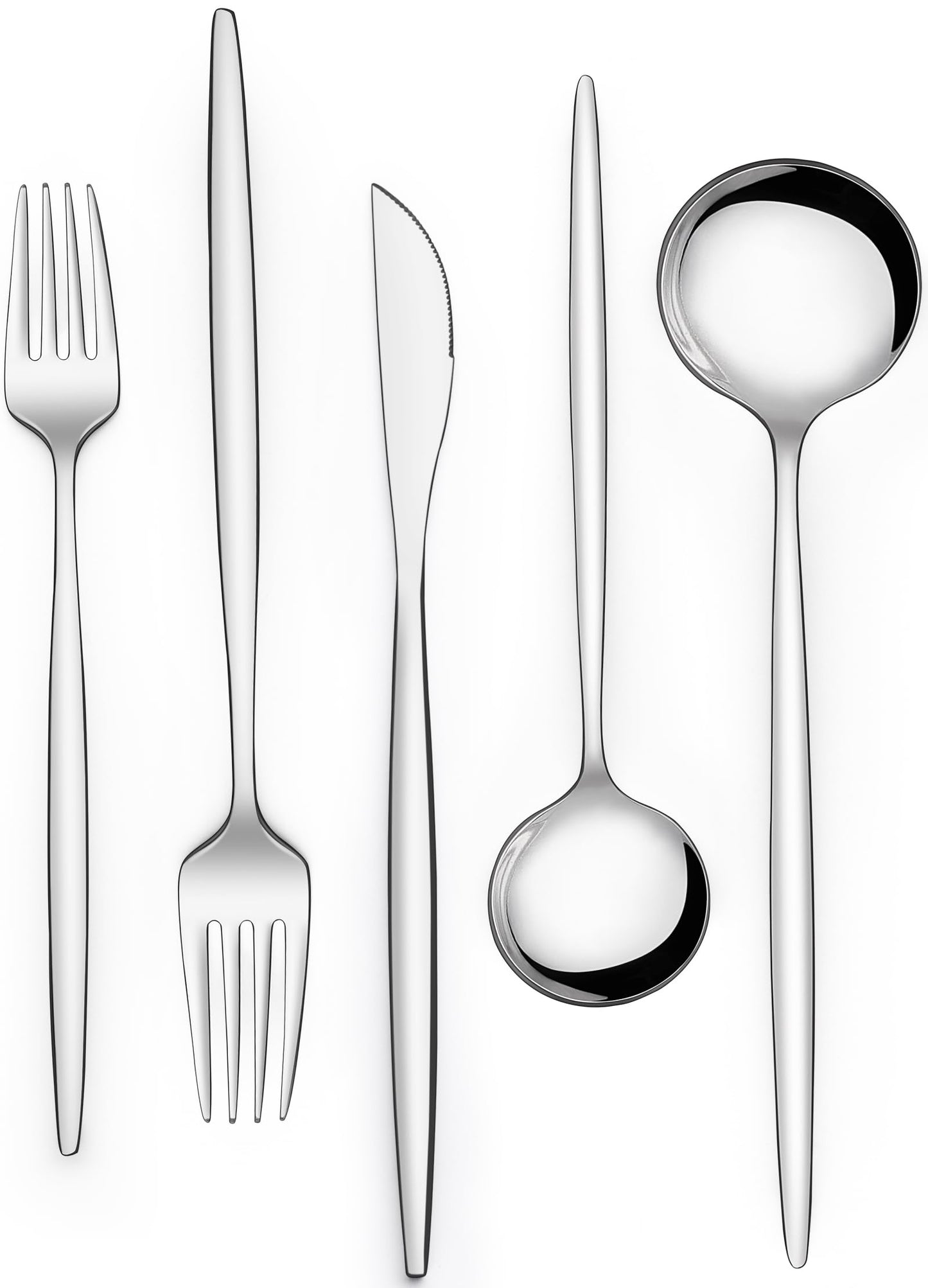 Silverware Set 30 Piece, Wildone Stainless Steel Flatware Set Service for 6, Cutlery Utensil Sets for Home Restaurant, Include Knife Fork Spoon Set, Dishwasher Safe
