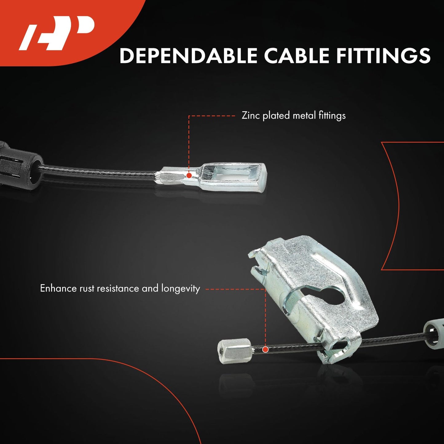 A-Premium Rear Driver Side Parking Brake Cable Assembly Compatible with Dodge, Chrysler and Ram Models: Grand Caravan 2012-2020, Town & Country 2012-2016, C/V CV 2012-2015
