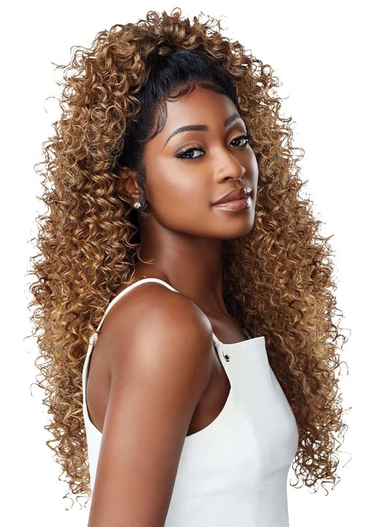 Outre Perfect Hair Line Synthetic 13x6 Faux Scalp Lace Front Wig - DOMINICA (DRCHOCRM)
