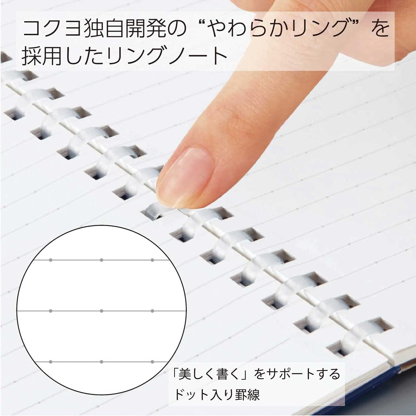 KOKUYO Spiral Lined Notebook, 5 Pack 10'' x 7'' Pastel Journal B5 Soft Ring Notebooks with Dot 6 mm Ruled, 80 Sheets, 1 Subject Notebook, Note Taking for School (SU-SV308BT)