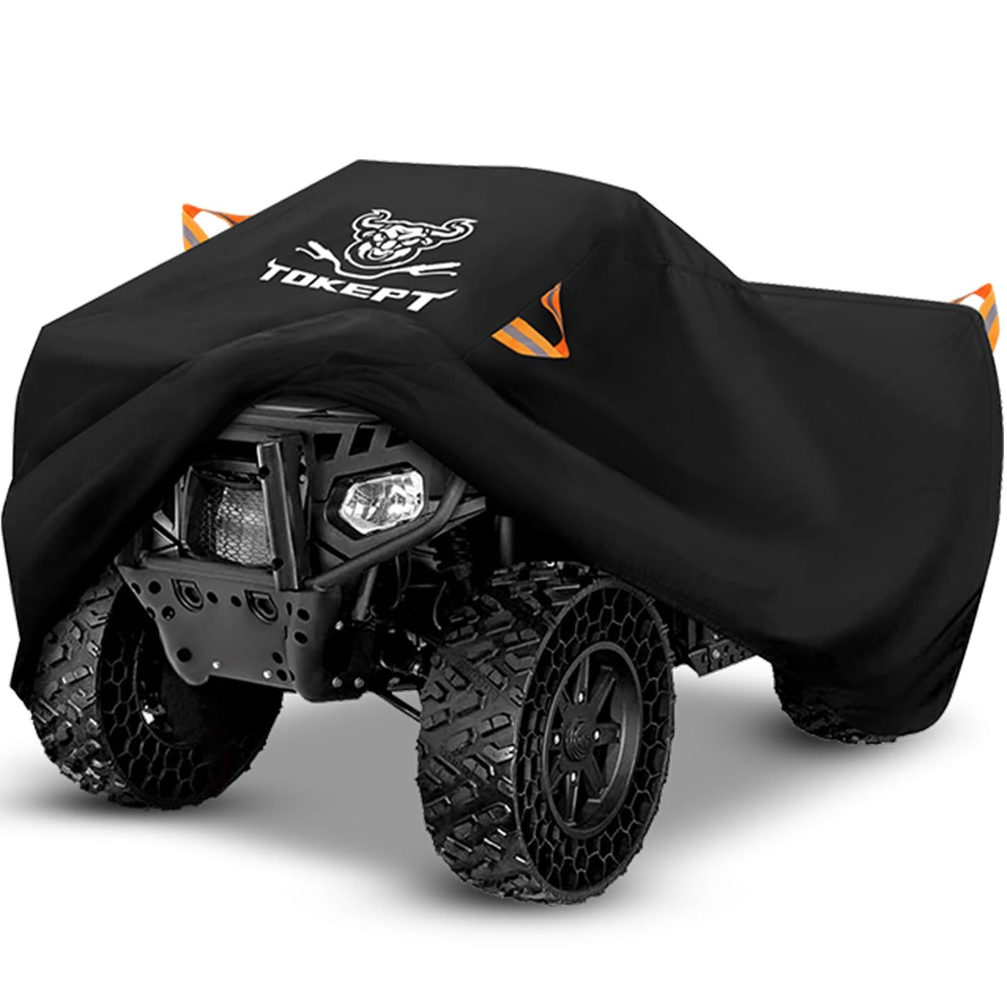 Tokept ATV Cover, Waterproof Heavy Duty 4 Wheeler Cover Quad Cover All Season Weather Proof Outdoor UV Protection for 82 Inch Polaris Kawasaki Yamaha Suzuki Honda (XLarge)