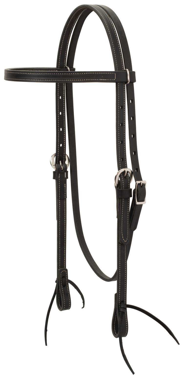 Weaver Leather Unisex Adult Straight Browband Headstall, Black, Horse US